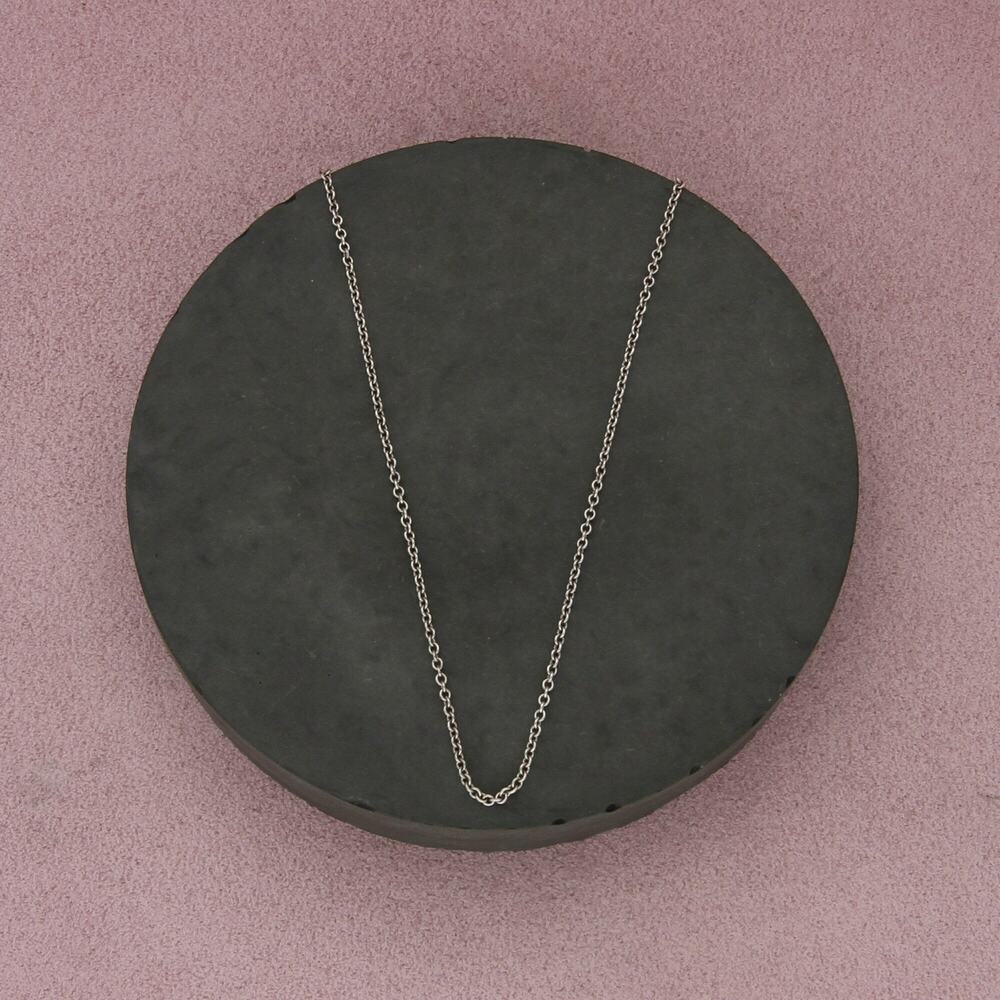 sterling silver 1mm cable chain necklace size 18in